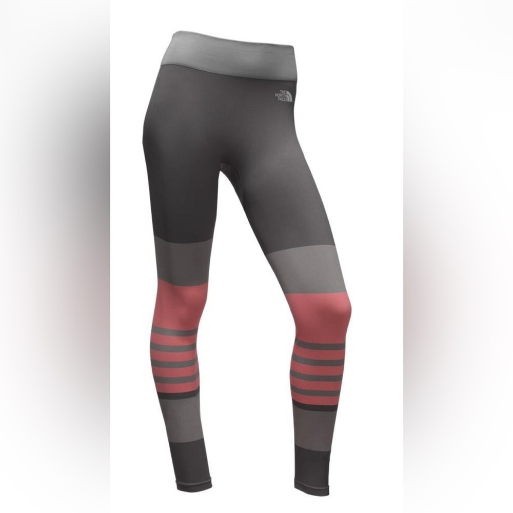 The North Face Second Skin Colorblock Base Layer Ski Snowboard Leggings - Large